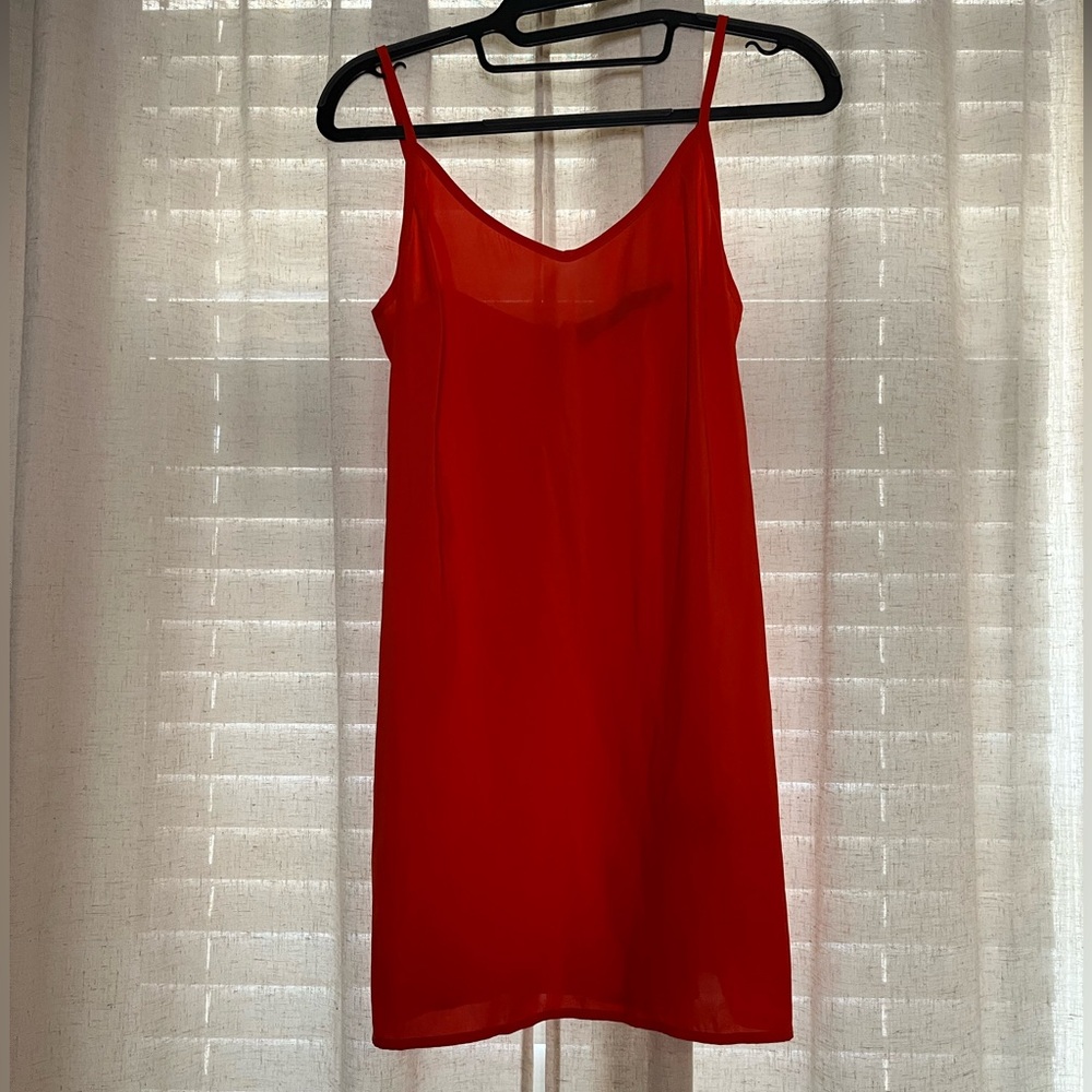 House of Harlow orange sheer slip dress